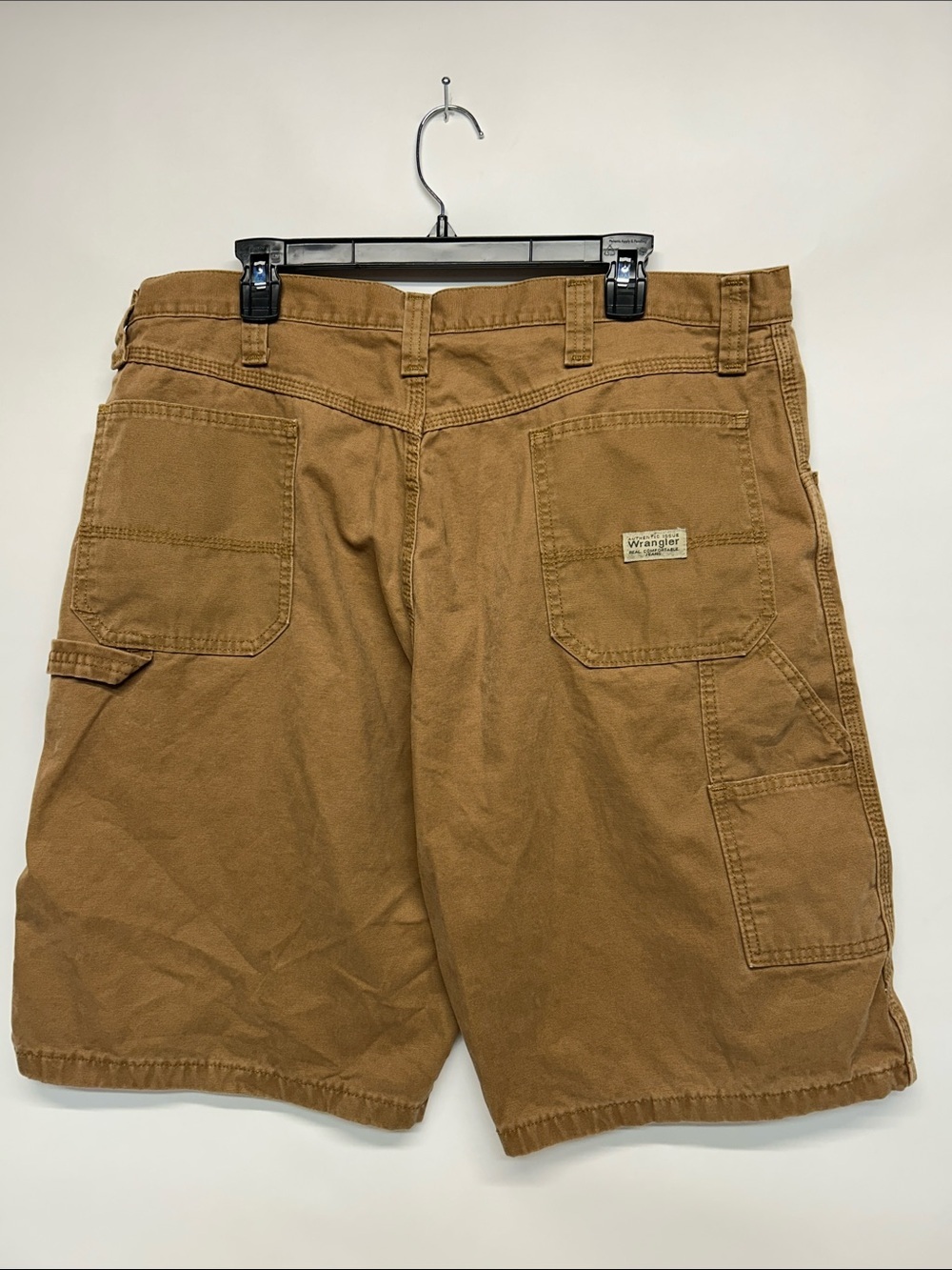 Men's Casual Carpenter Shorts in Brown wrangler 38 - Picture 3 of 4